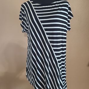 White House Black Market Womens Top Size Medium.  Black and White Stripe.